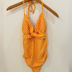 [Isabel Maternity] Yellow Polka Dot One-Piece Maternity Swimsuit